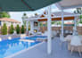 do 3d fire pit, 3d patio pool, pergola deck, pool, landscape, 3d backyard design